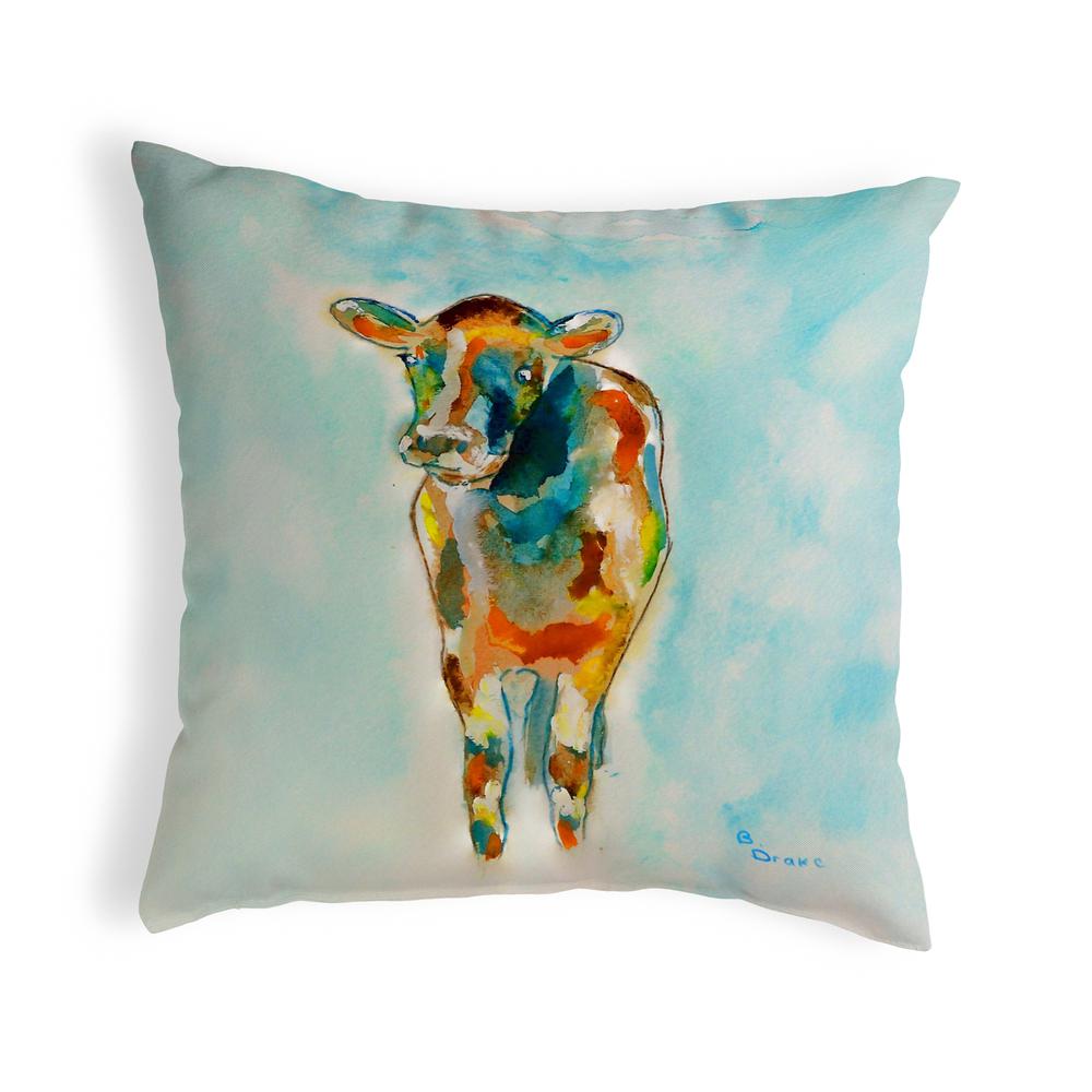 Betsy's Cow No Cord Pillow 18x18. Picture 1