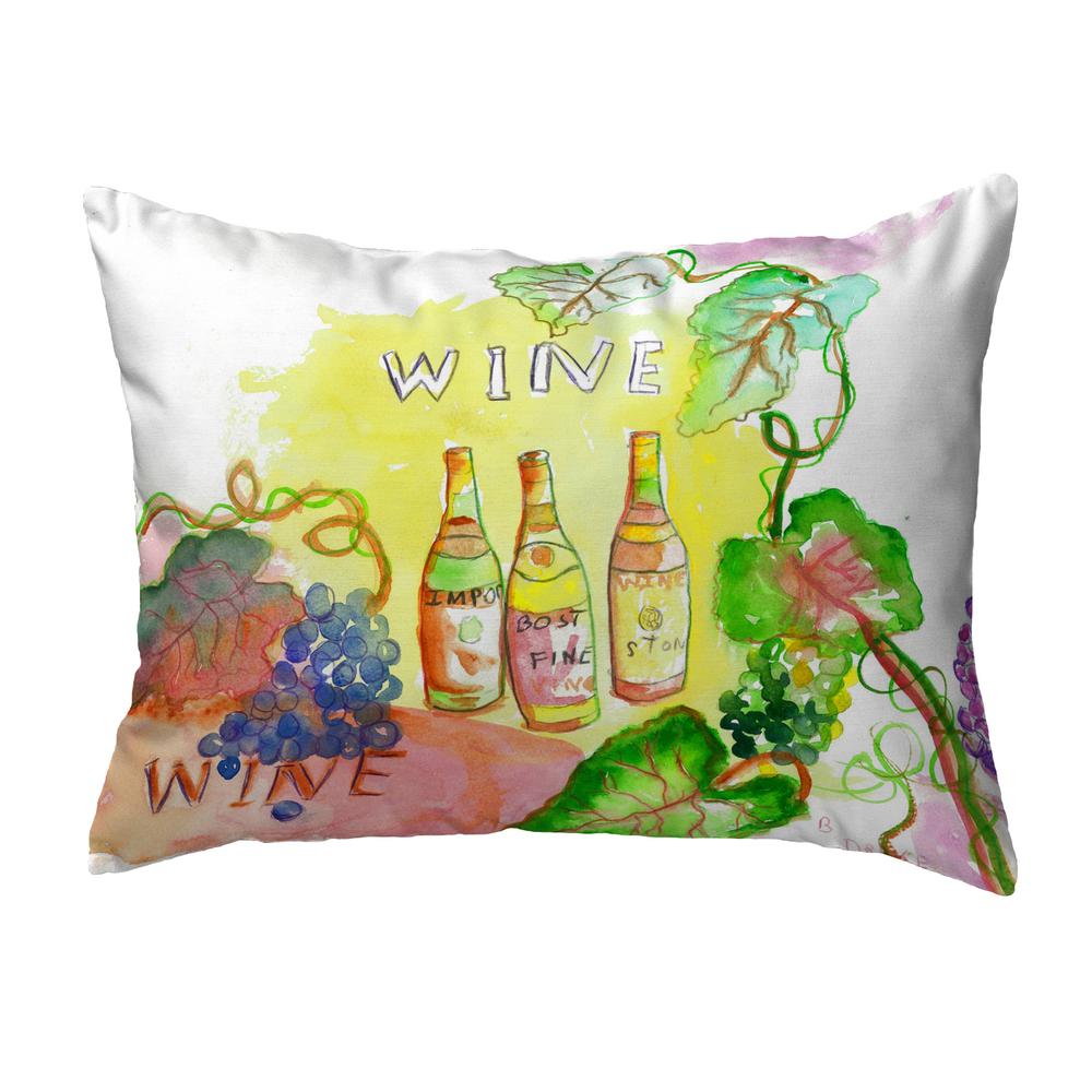 Wine Bottles No Cord Pillow 16x20. Picture 1