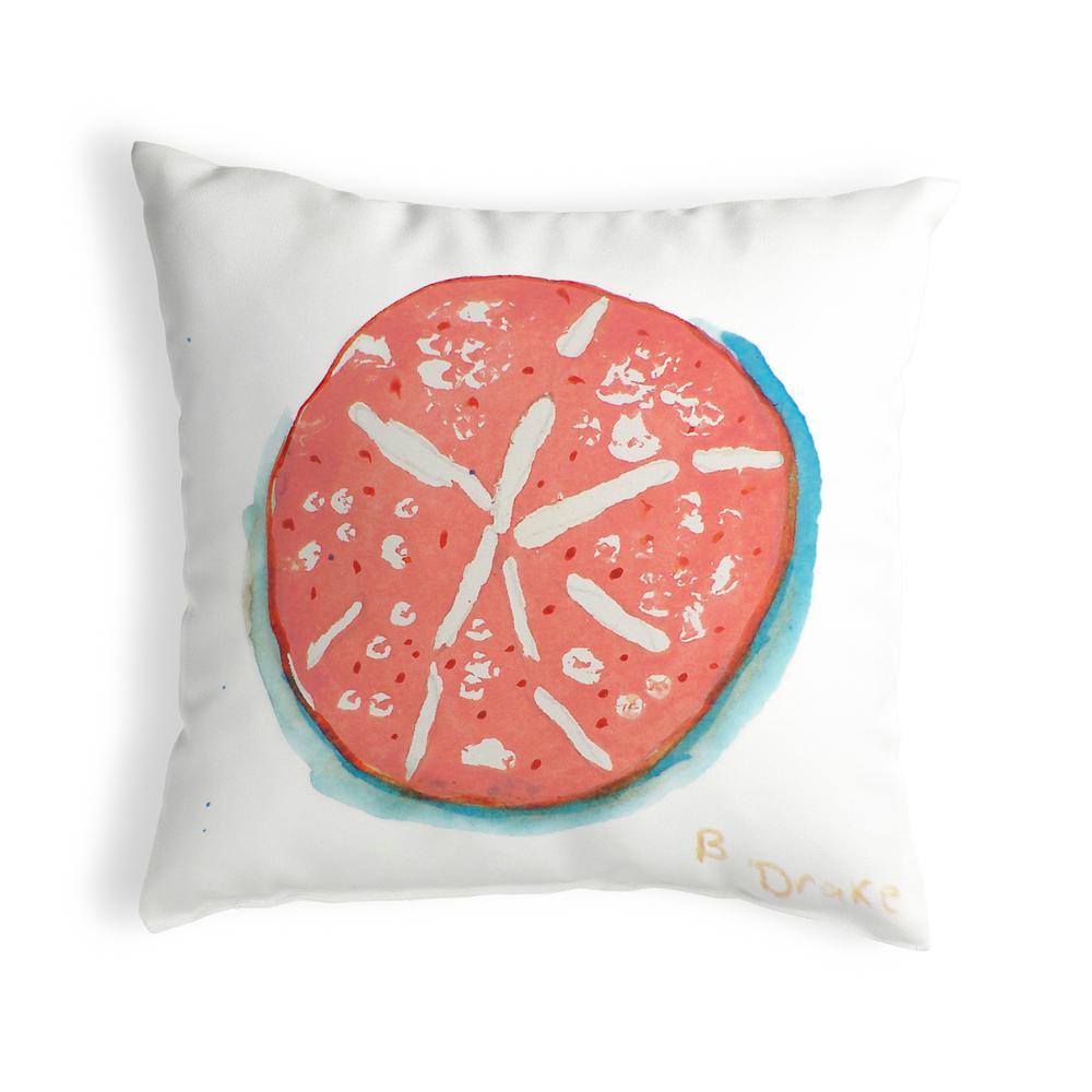 Coral Sand Dollar No Cord Pillow 18x18. Picture 1
