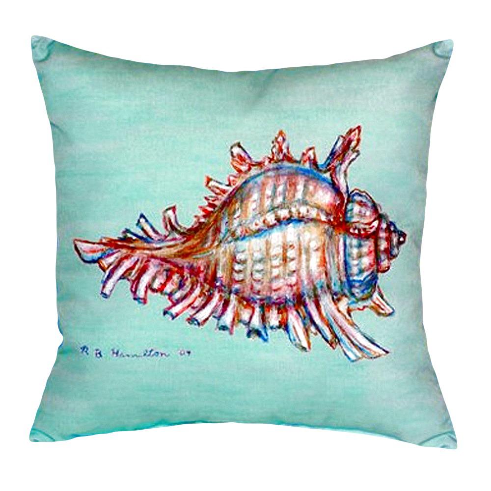 Conch - Teal No Cord Pillow 18x18. Picture 1