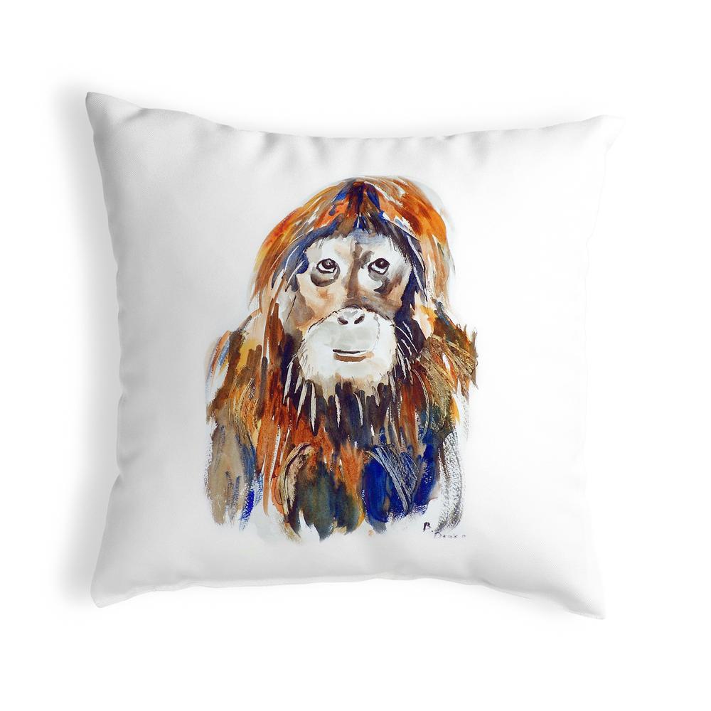 Orangutan No Cord Pillow 18x18. Picture 1