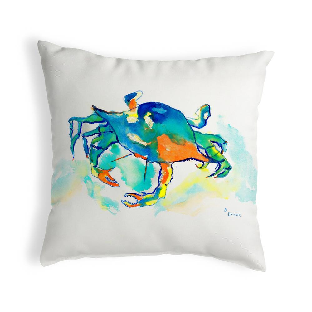 Orange Crab No Cord Pillow 18x18. Picture 1
