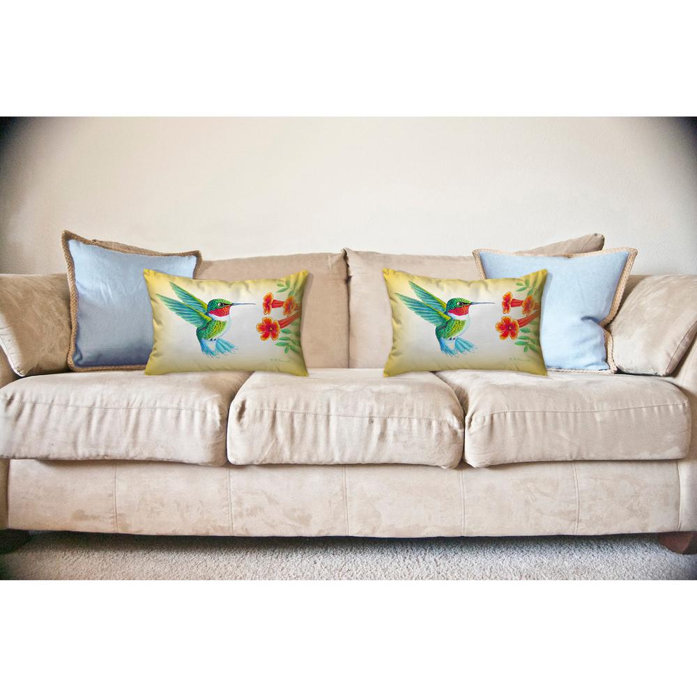 Dick's Hummingbird Noncorded Indoor/Outdoor Pillow 16x20. Picture 2