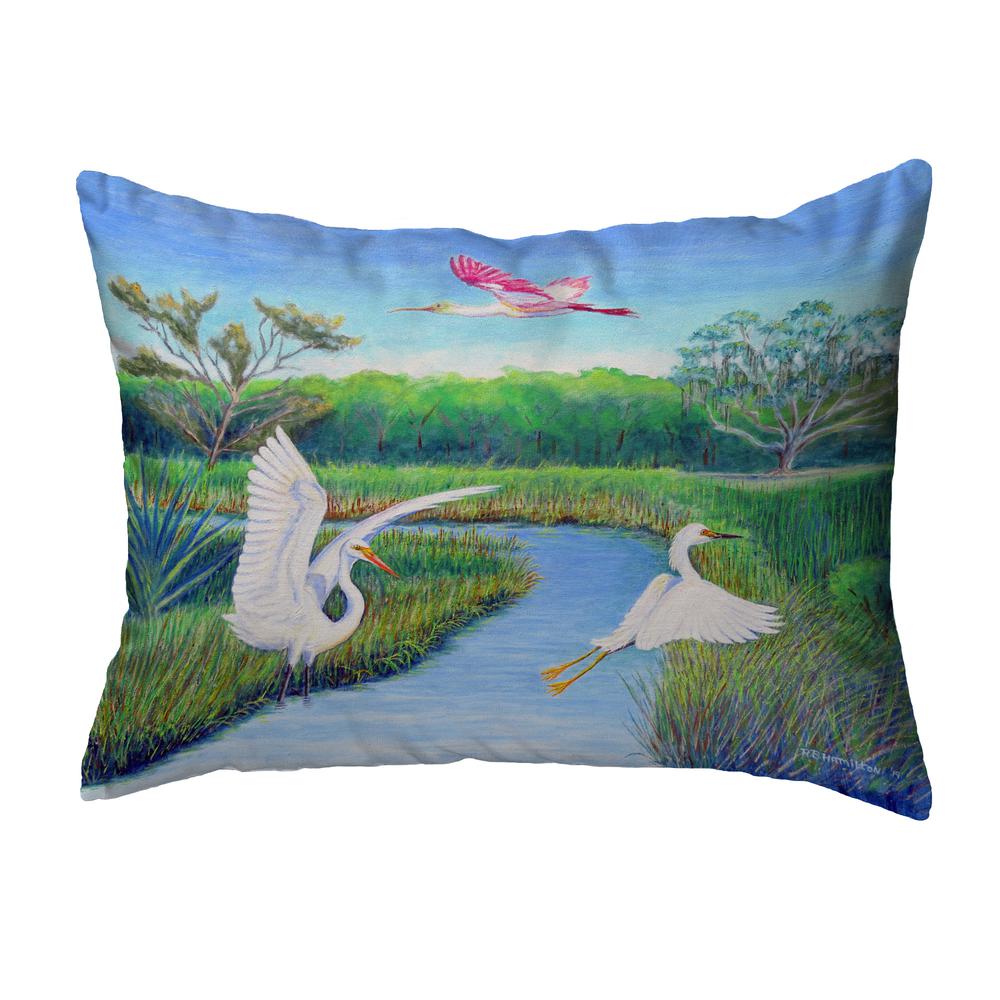 Marsh Wings No Cord Pillow 16x20. Picture 1