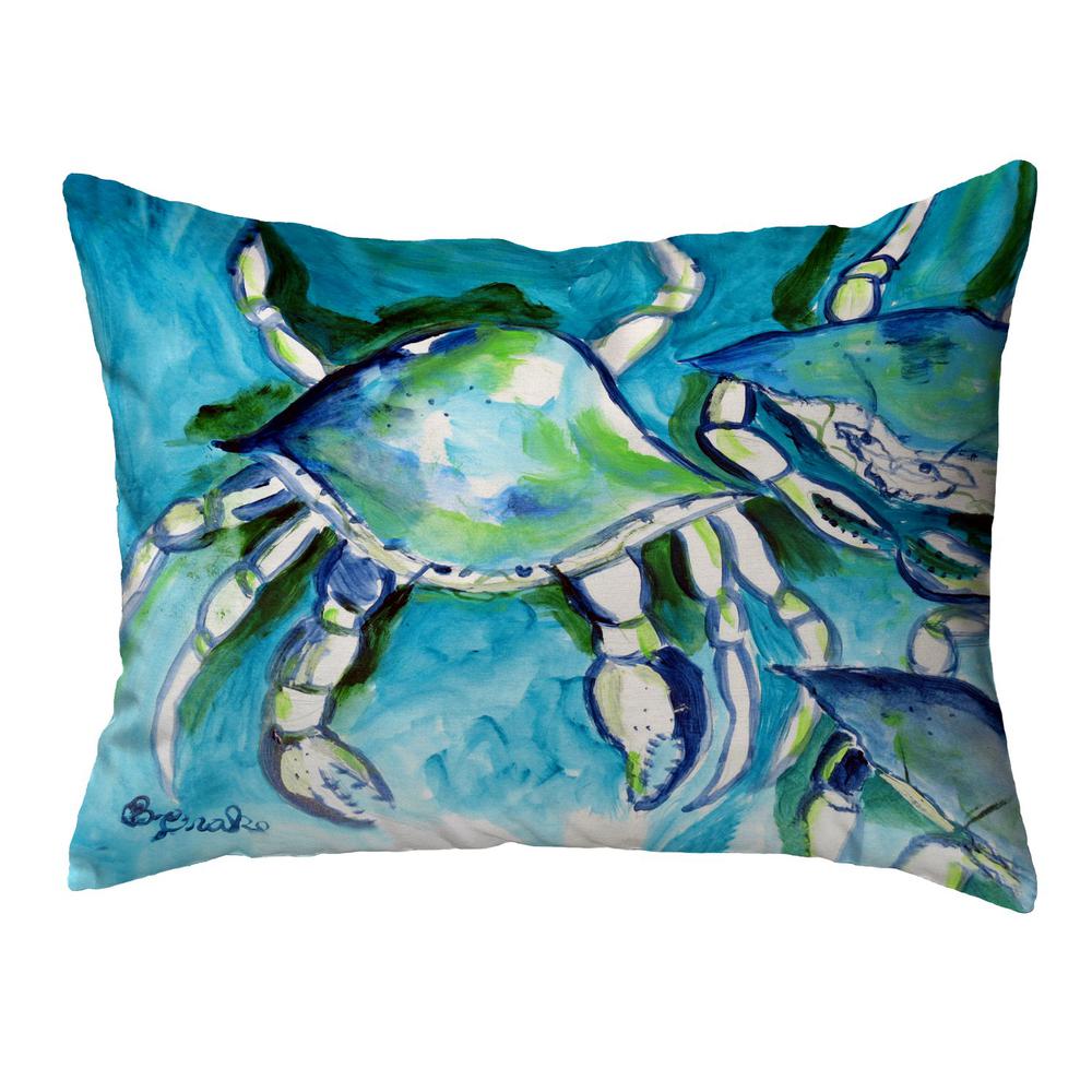 White Crabs No Cord Pillow 16x20. Picture 1
