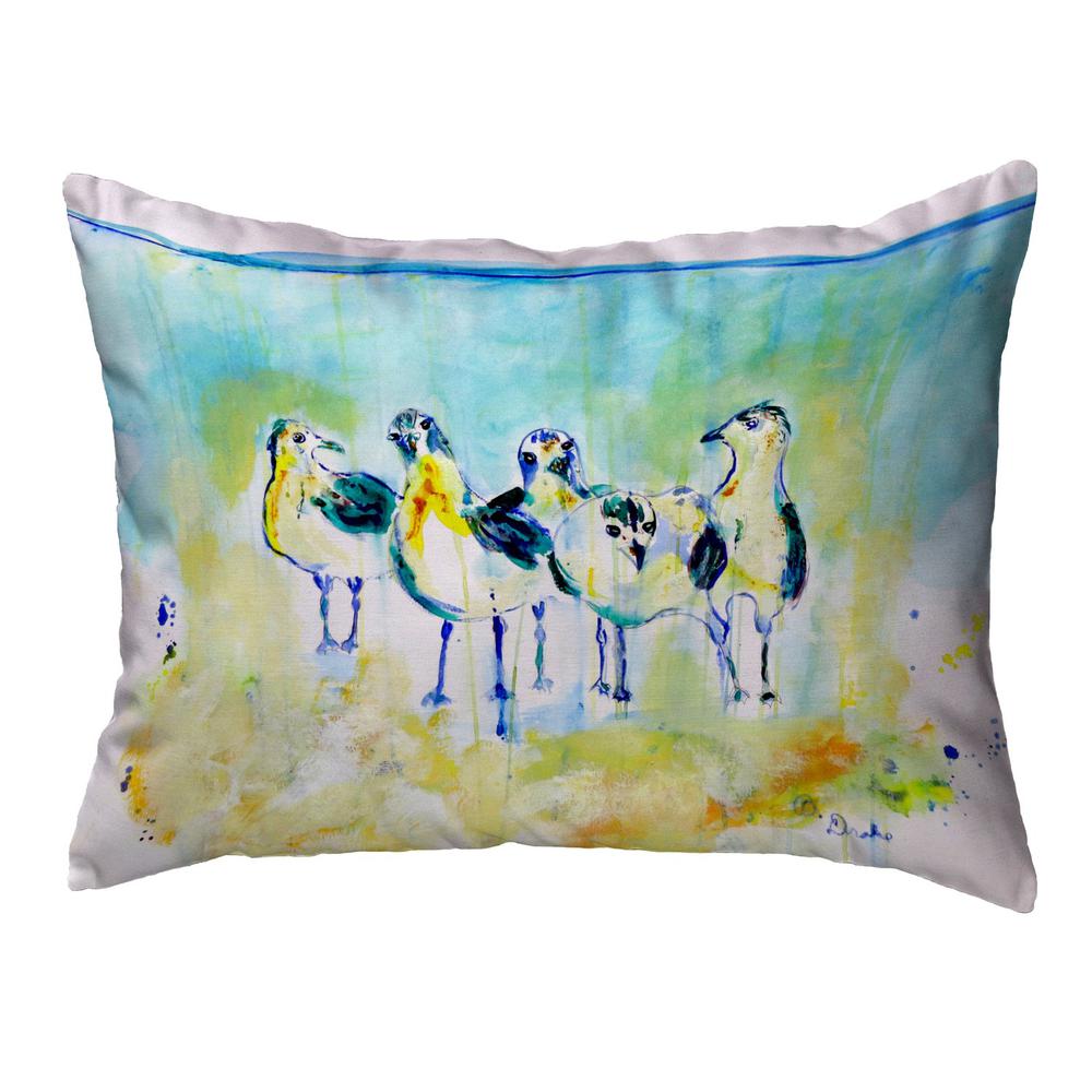 Abstract Gulls II No Cord Pillow 16x20. Picture 1