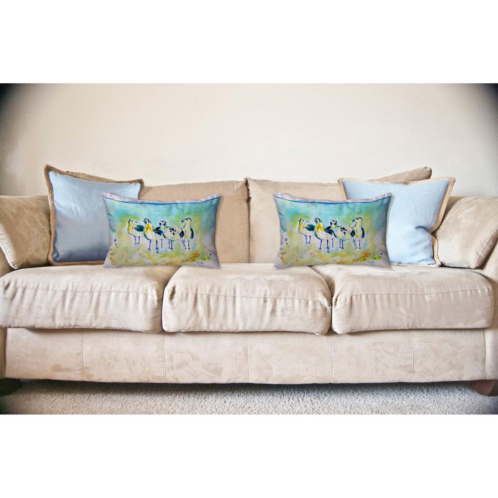 Abstract Gulls II No Cord Pillow 16x20. Picture 2