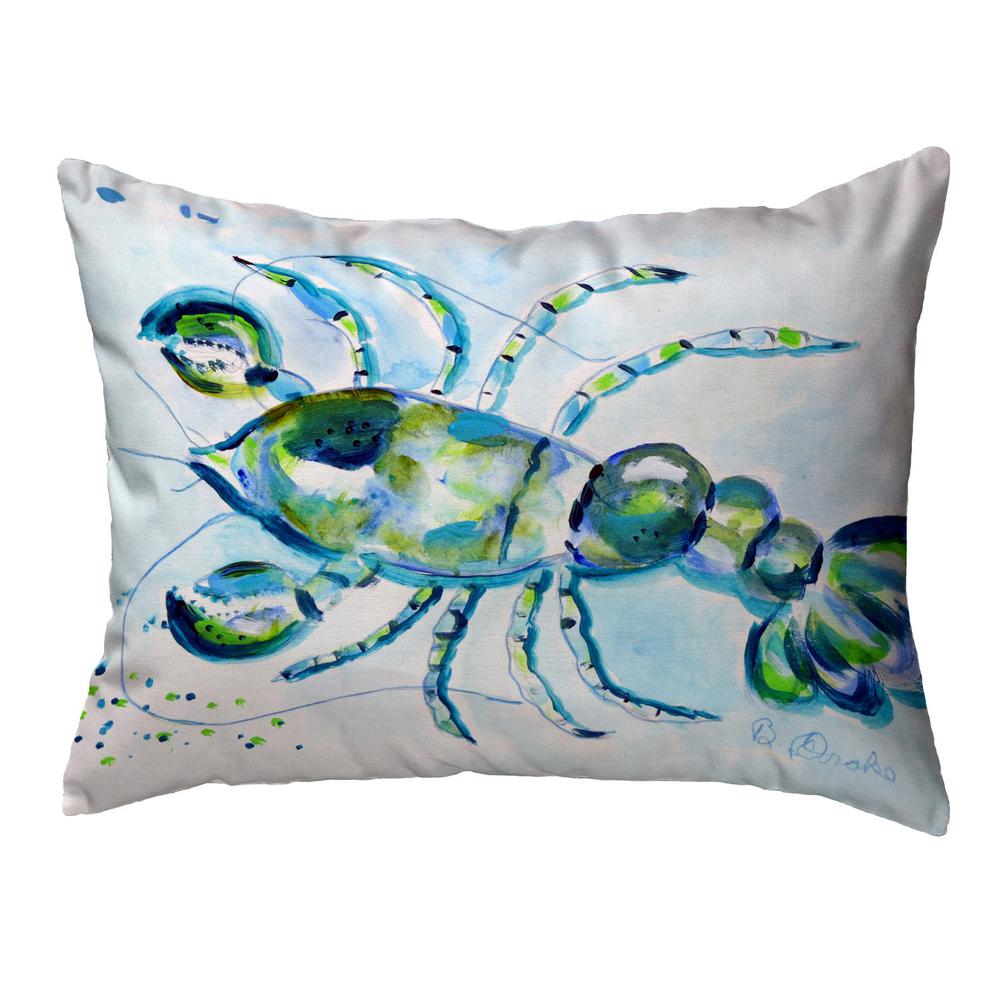Blue Crayfish No Cord Pillow 16x20. Picture 1