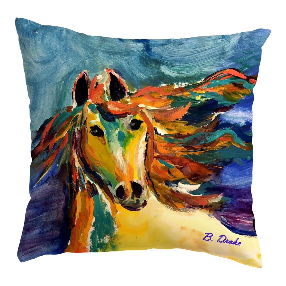 Colorful Horse 18x18 No Cord Pillow. Picture 1