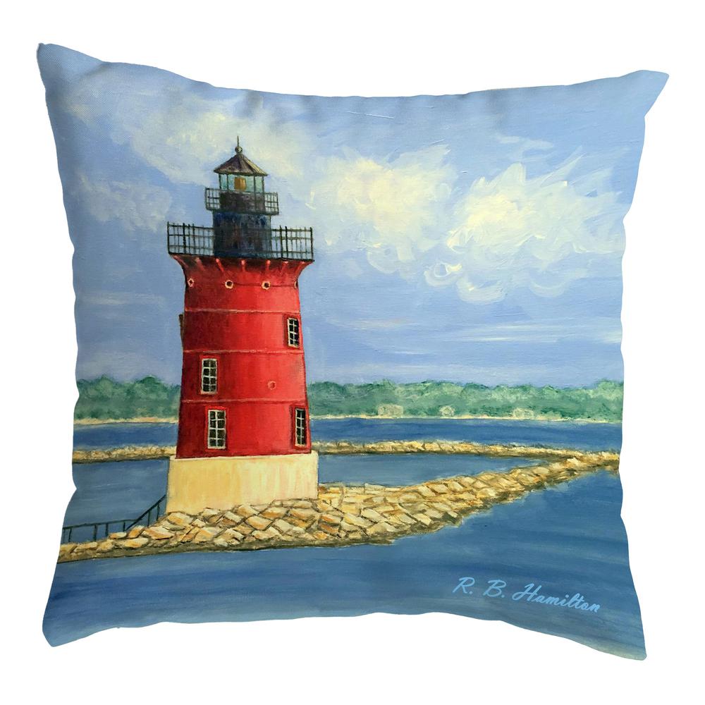 Breakwater Lighthouse Large Noncorded Pillow. Picture 1