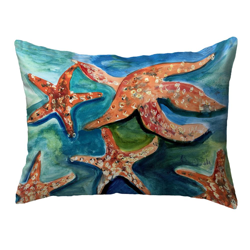 Swimming Starfish Large Noncorded Pillow 16x20. Picture 1