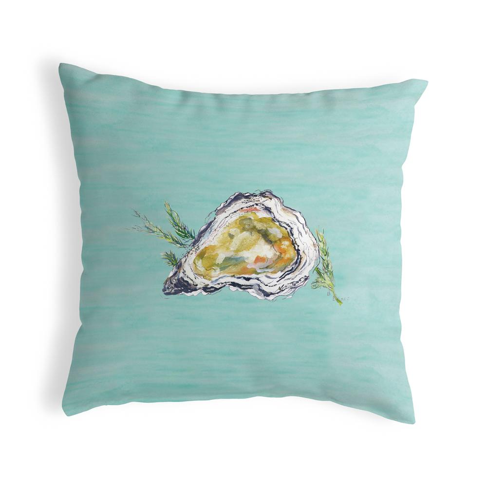 Oyster Shell - Teal No Cord Pillow 18x18. Picture 1