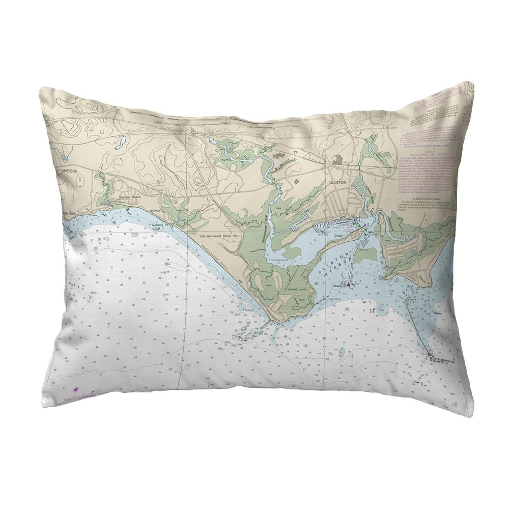 Madison Reef to Kelsey Point, CT Nautical Map Noncorded Indoor/Outdoor Pillow 16x20. Picture 1