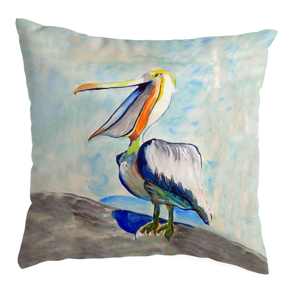 Talking Pelican - Female No Cord Pillow 18x18. Picture 1
