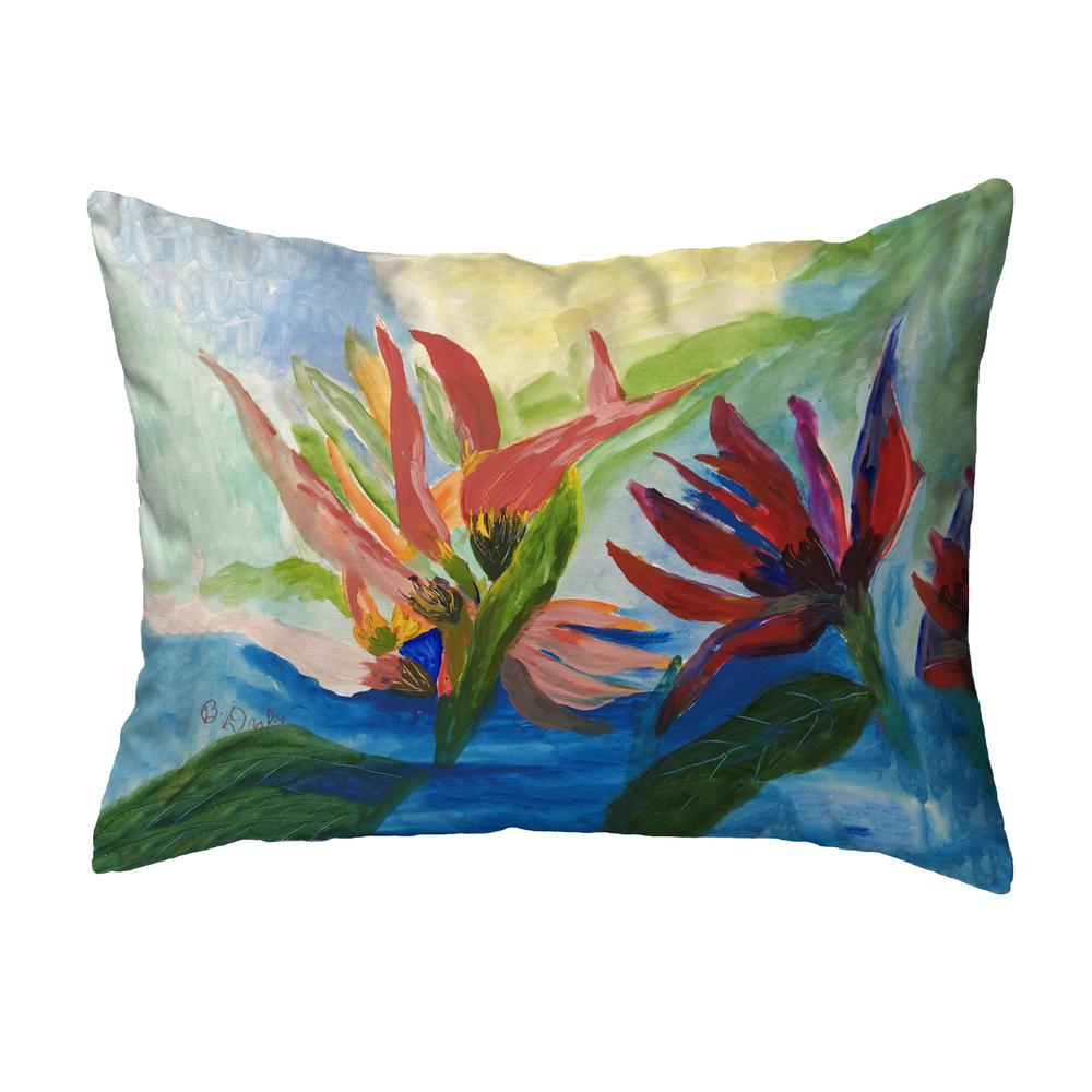 Flaming Flowers No Cord Pillow 16x20. Picture 1