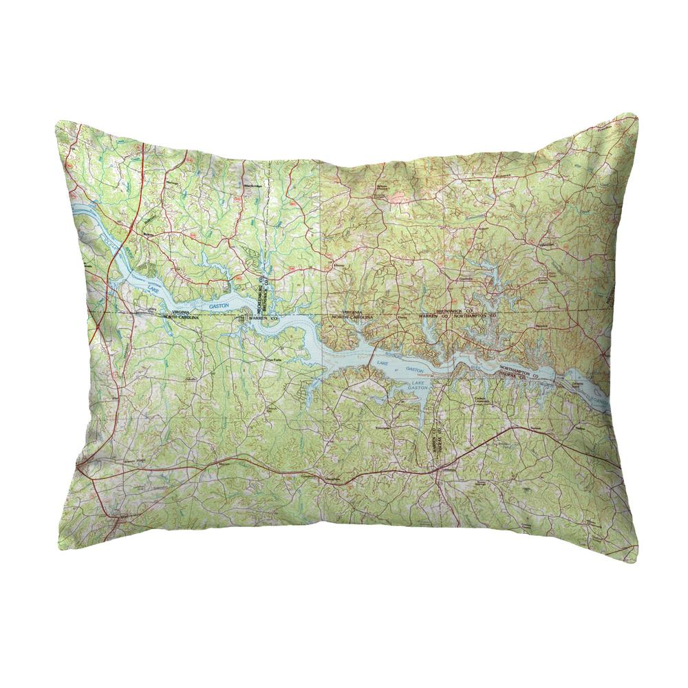 Lake Gaston, VA and NC Nautical Map No Cord Pillow 16x20. Picture 1