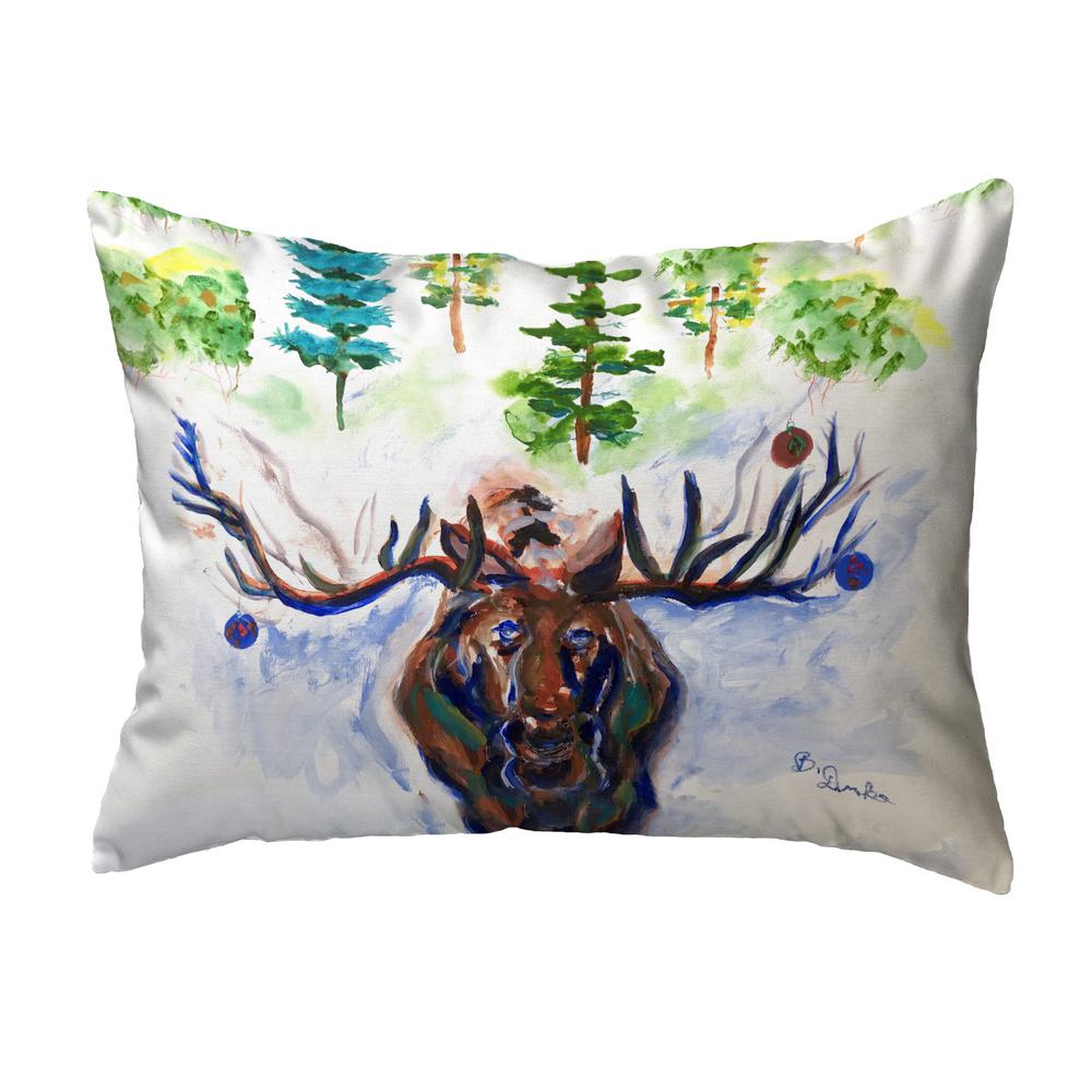 Christmas Moose No Cord Pillow 16x20. Picture 1