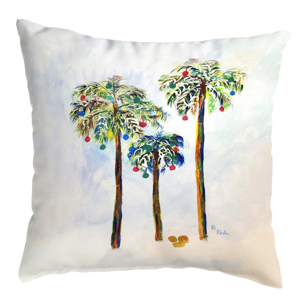 Christmas Palms No Cord Pillow 18x18. Picture 1