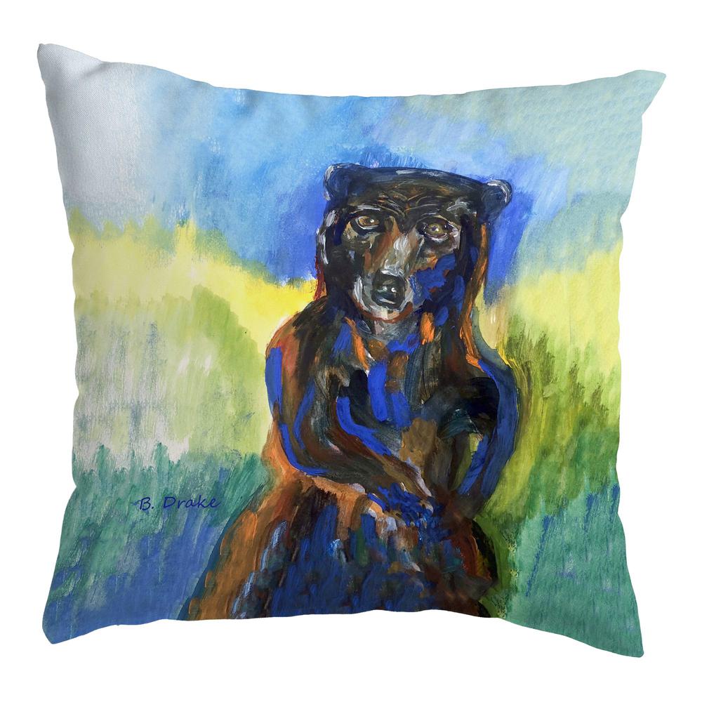 Dancing Bear No Cord Pillow 18x18. Picture 1