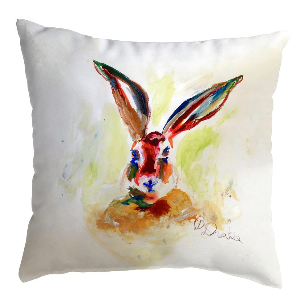 Jack Rabbit No Cord Pillow 18x18. Picture 1