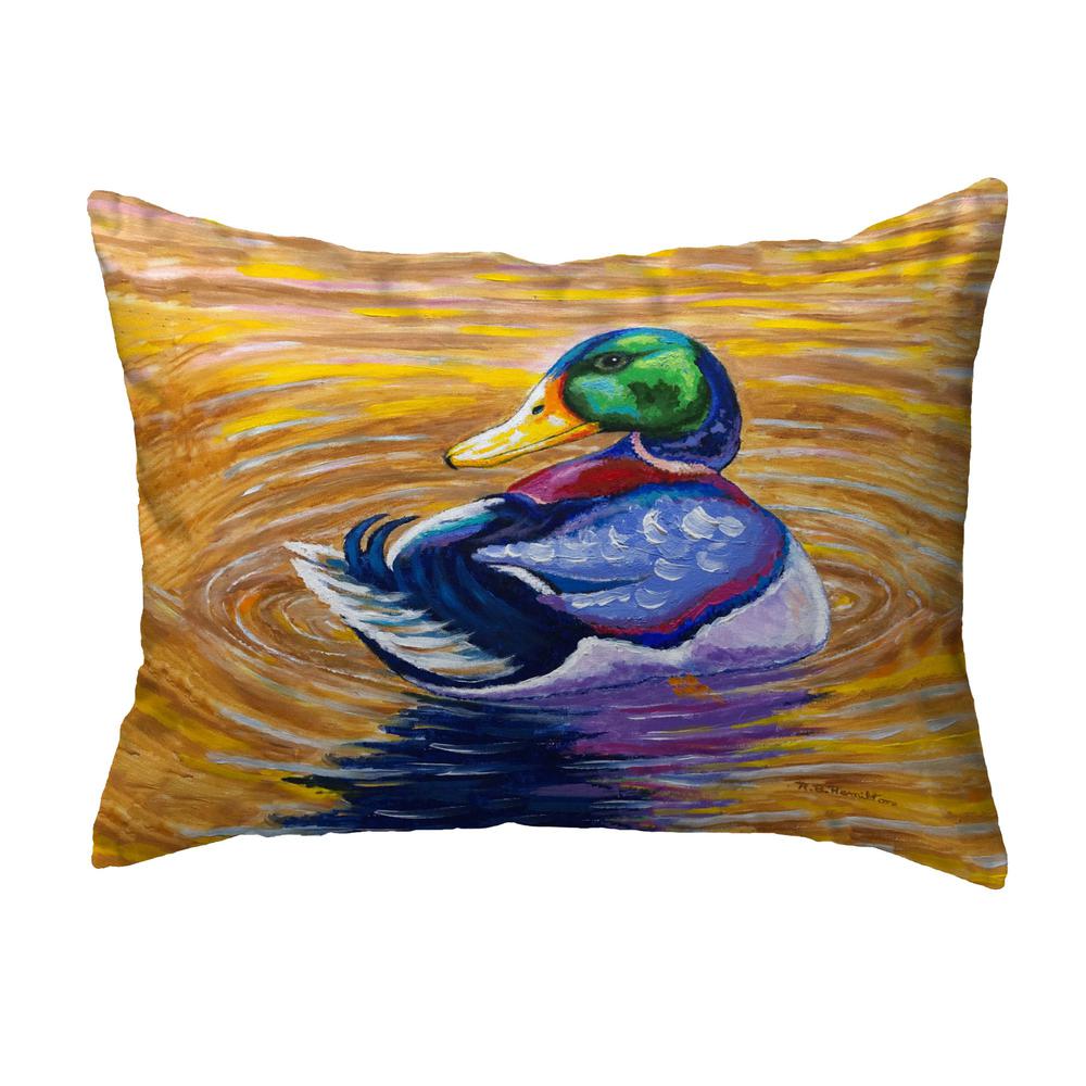 Duck Looking No Cord Pillow 16x20. Picture 1