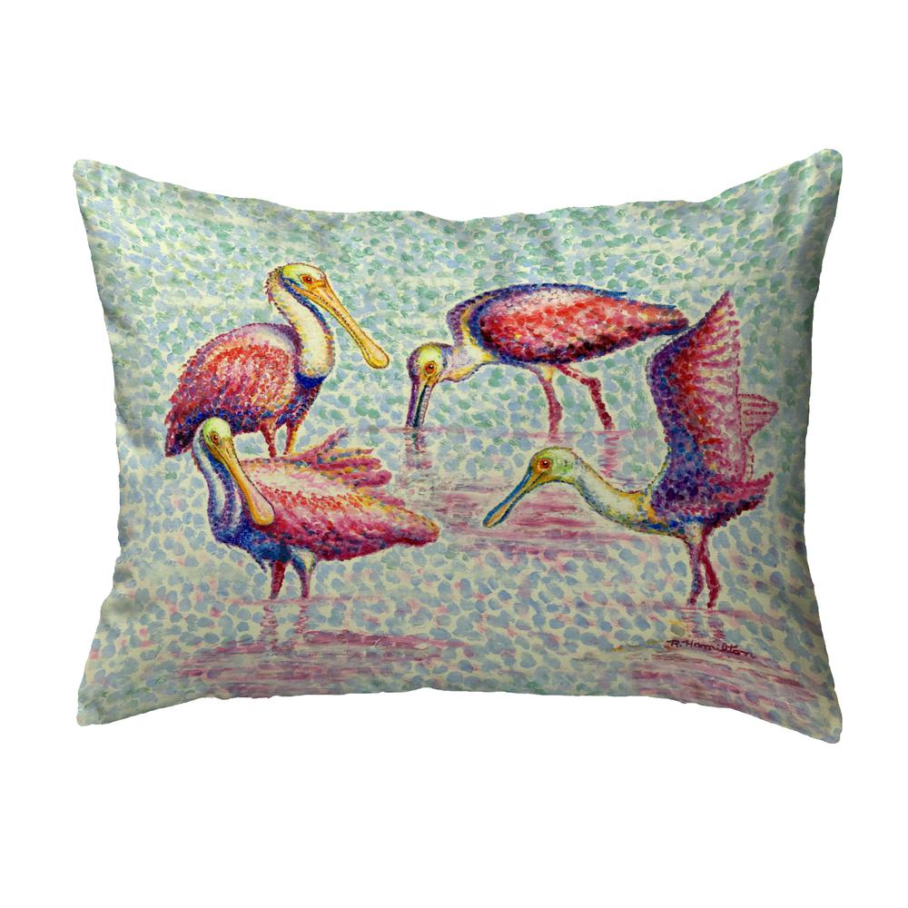 Spoonbill Group No Cord Pillow 16x20. Picture 1