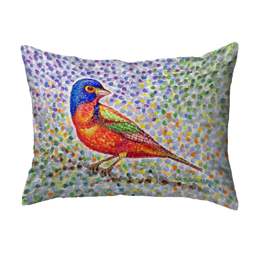 Painted Bunting No Cord Pillow 16x20. Picture 1