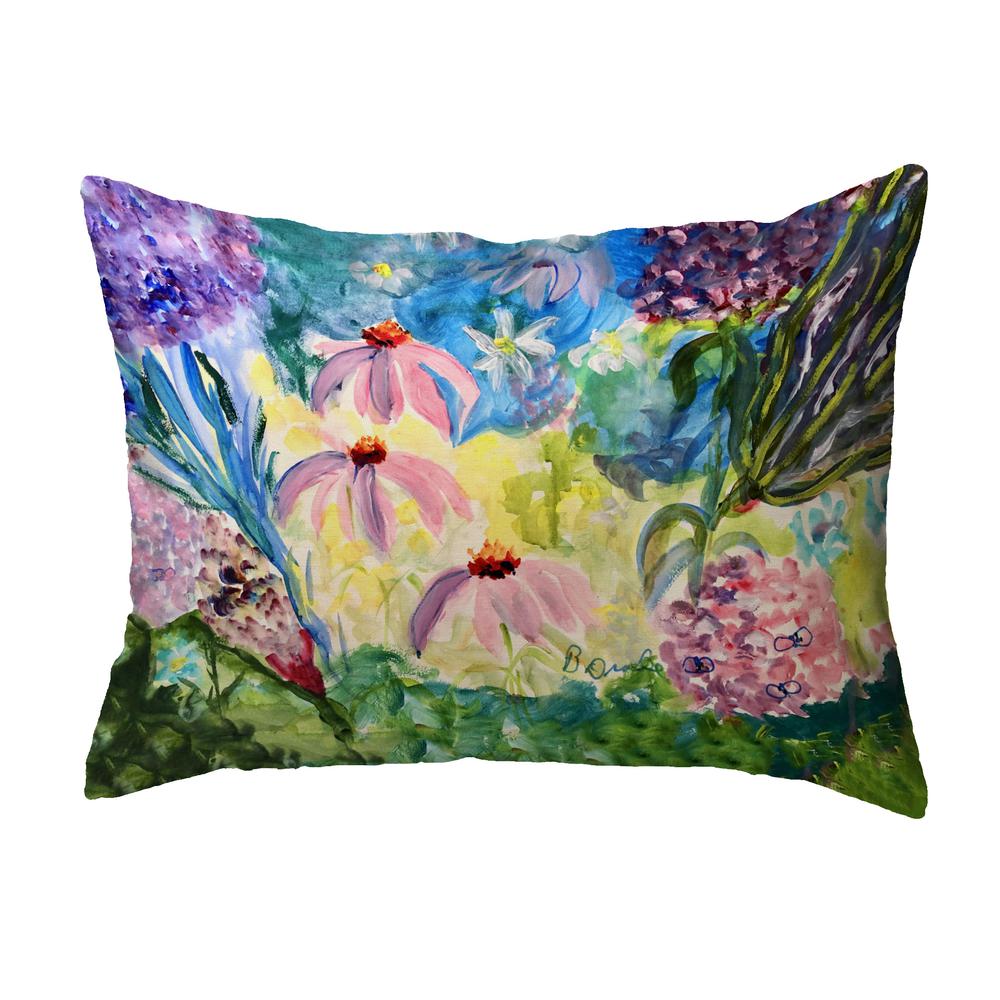Pink Garden No Cord Pillow 16x20. Picture 1