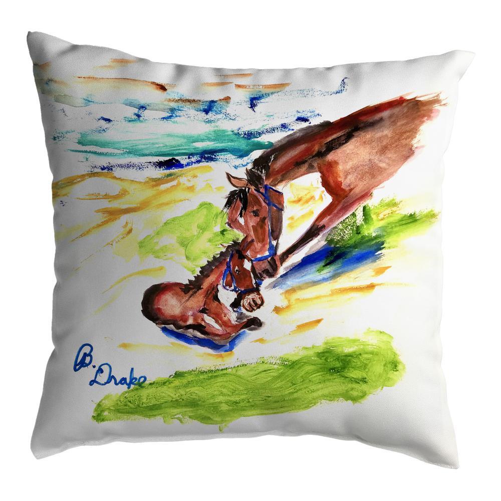 Mothering Horse No Cord Pillow 18x18. Picture 1