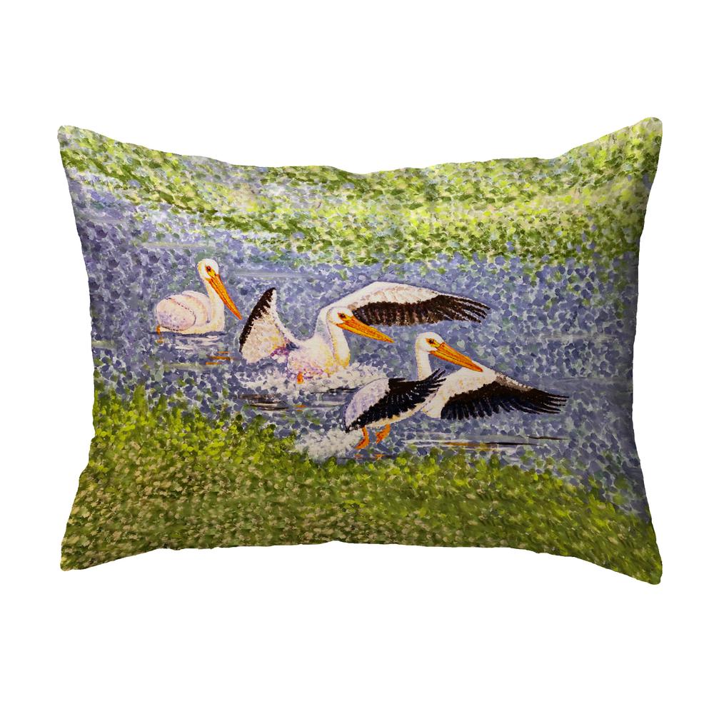 White Pelican Wings No Cord Pillow 16x20. Picture 1