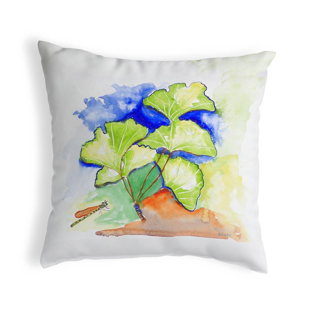 Ginko Leaves No Cord Pillow 18x18. Picture 1