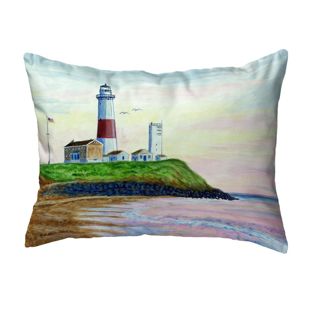 Montauk Lighthouse Noncorded Pillow 16x20. Picture 1