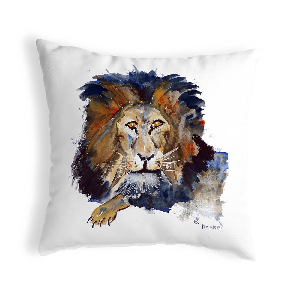 Lion No Cord Pillow 18x18. Picture 1