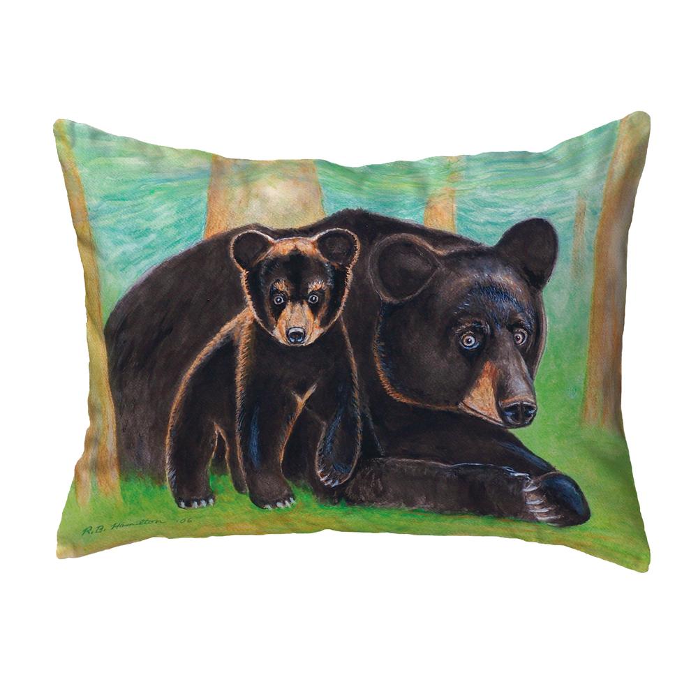 Bear & Cub No Cord Pillow 16x20. Picture 1