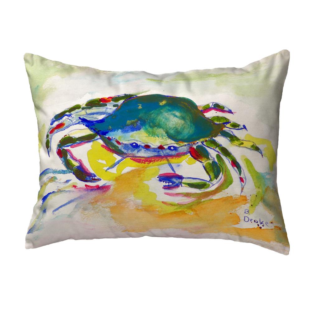 Green Crab No Cord Pillow 16x20. Picture 1