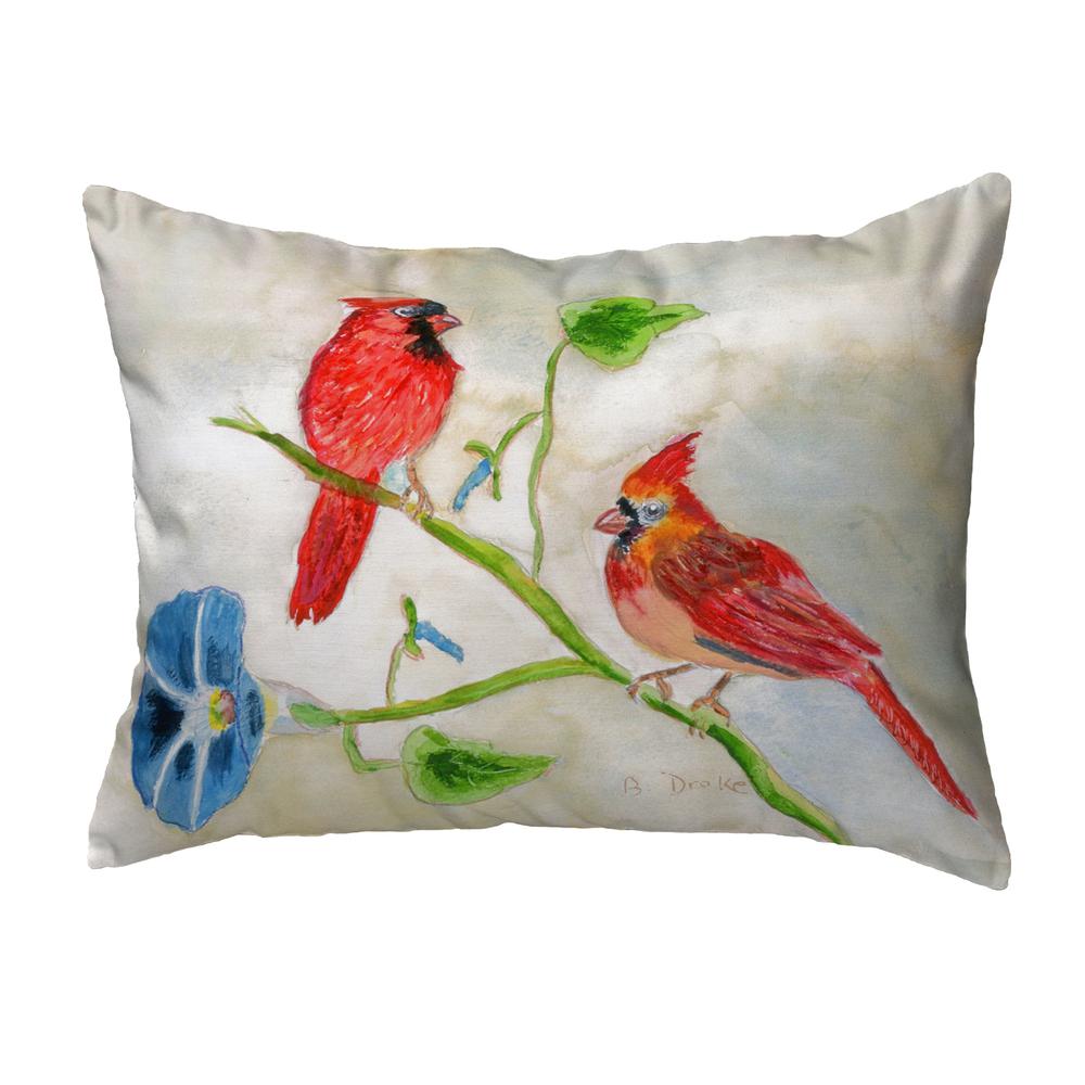 Betsy's Cardinals No Cord Pillow 16x20. Picture 1