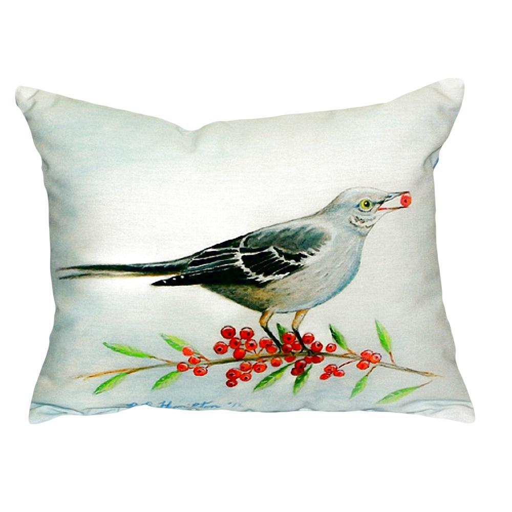 Mockingbird & Berries No Cord Pillow 16x20. Picture 1
