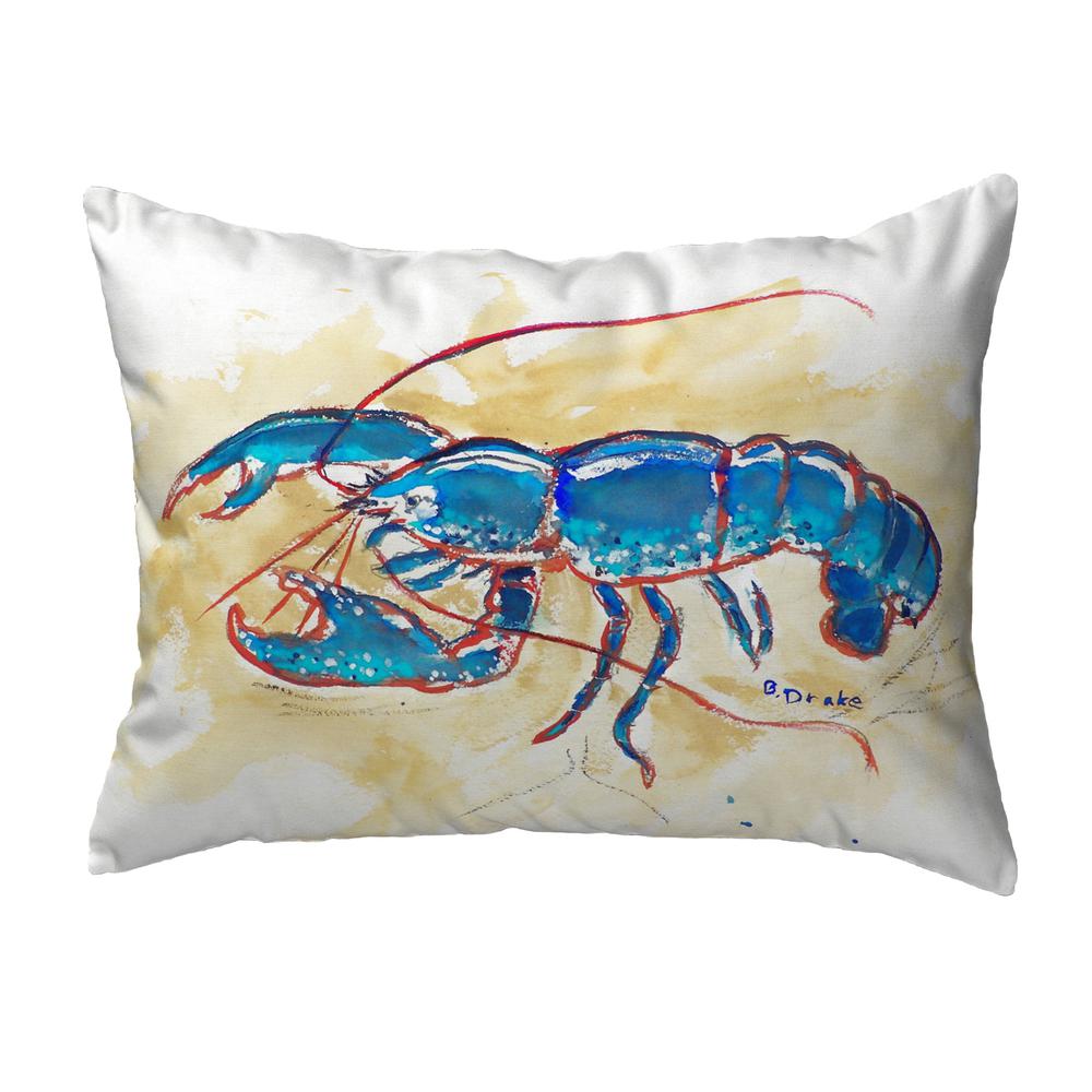 Blue Lobster No Cord Pillow 16x20. Picture 1