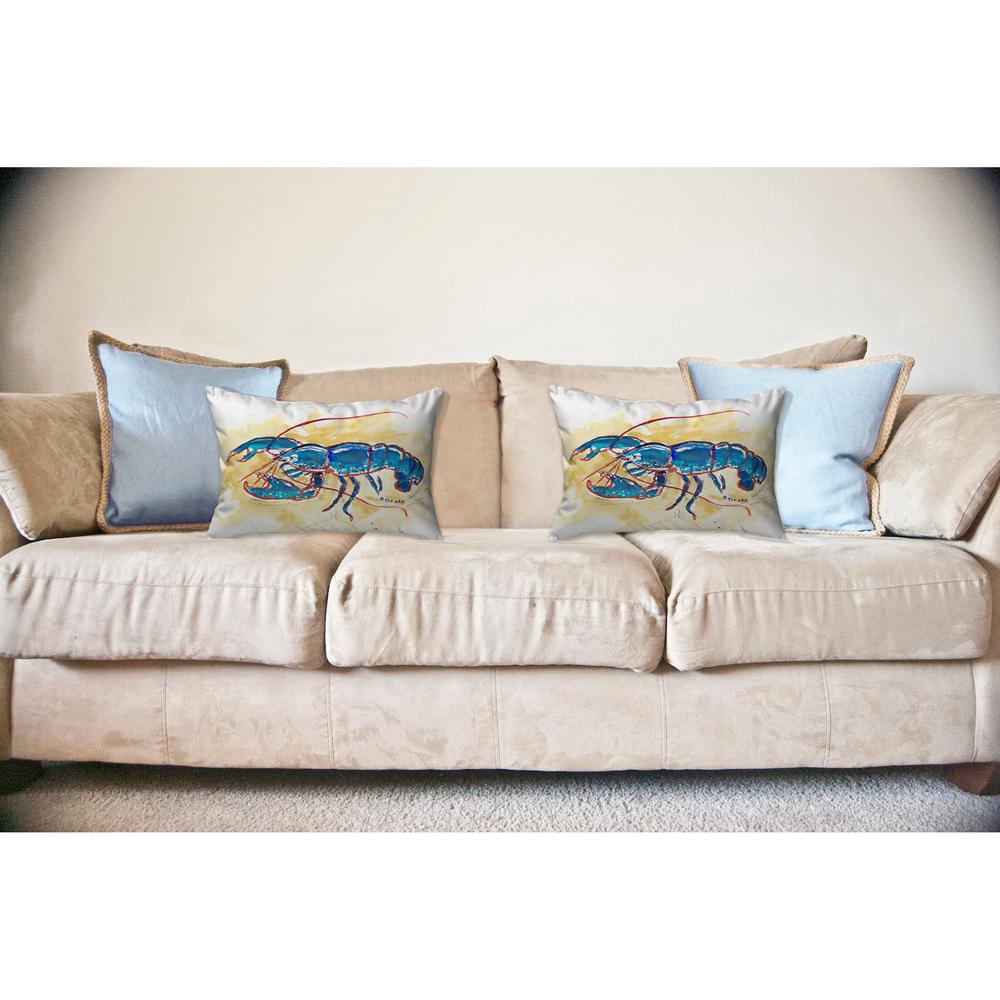 Blue Lobster No Cord Pillow 16x20. Picture 2