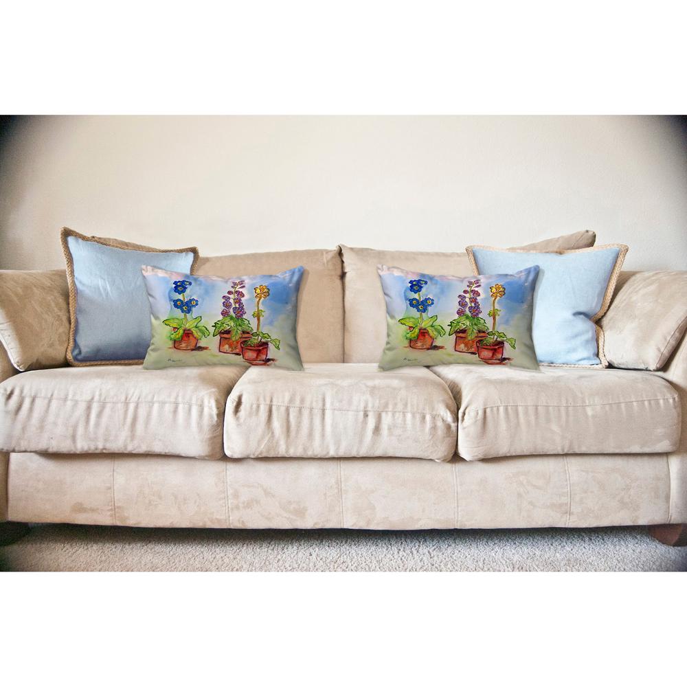 Potted Flowers No Cord Pillow 16x20. Picture 2