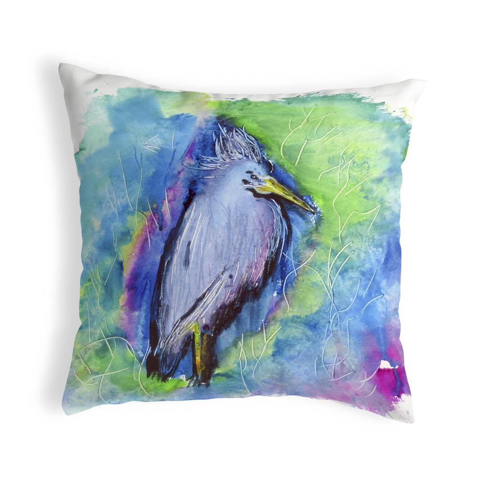 Little Blue Heron No Cord Pillow 18x18. Picture 1