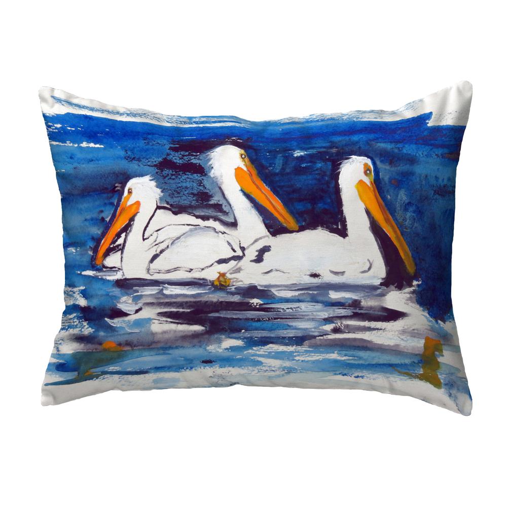 Three Pelicans No Cord Pillow 16x20. Picture 1