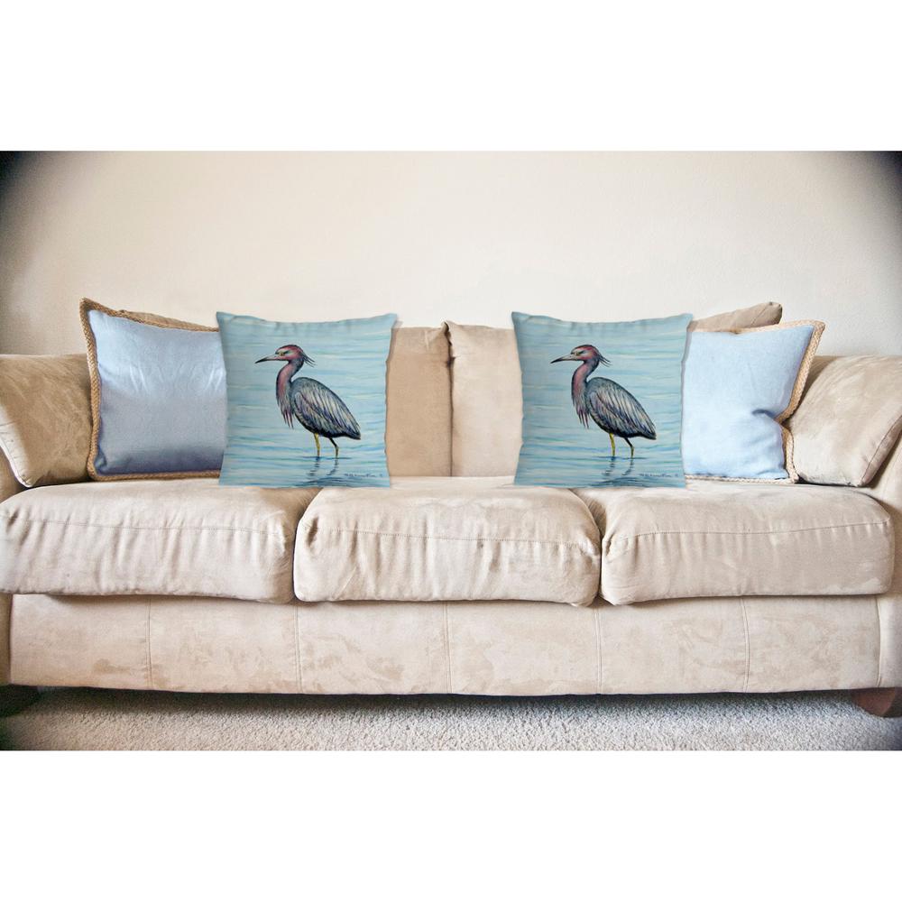 Dick's Little Blue Heron No Cord Pillow 18x18. Picture 2