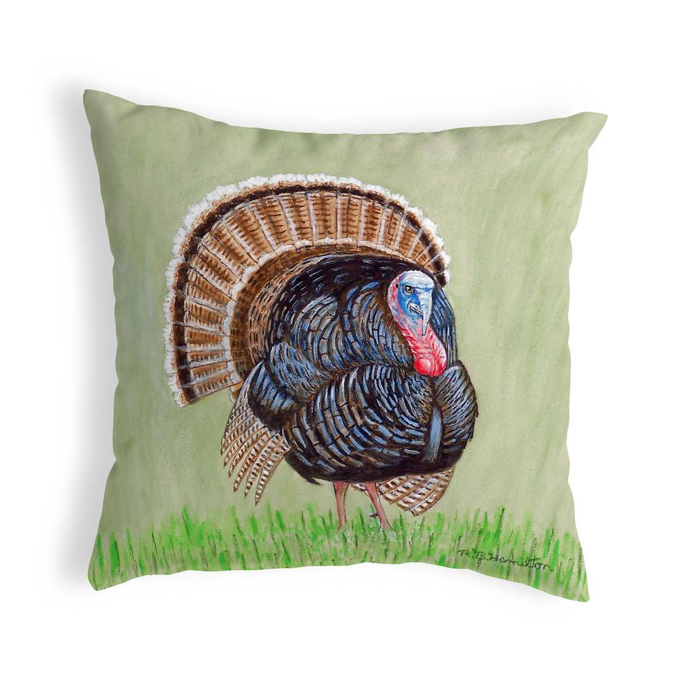 Wild Turkey No Cord Pillow 18x18. Picture 1