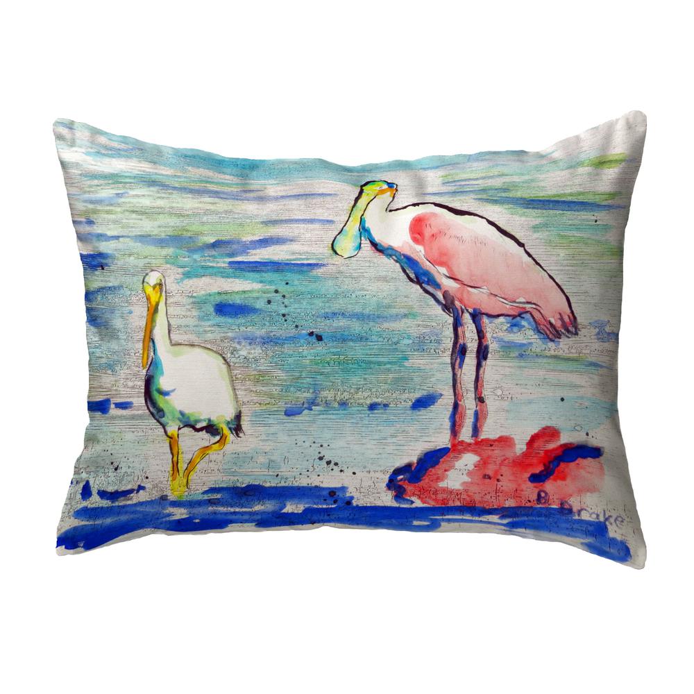 Spoonbill & Ibis No Cord Pillow 16x20. Picture 1