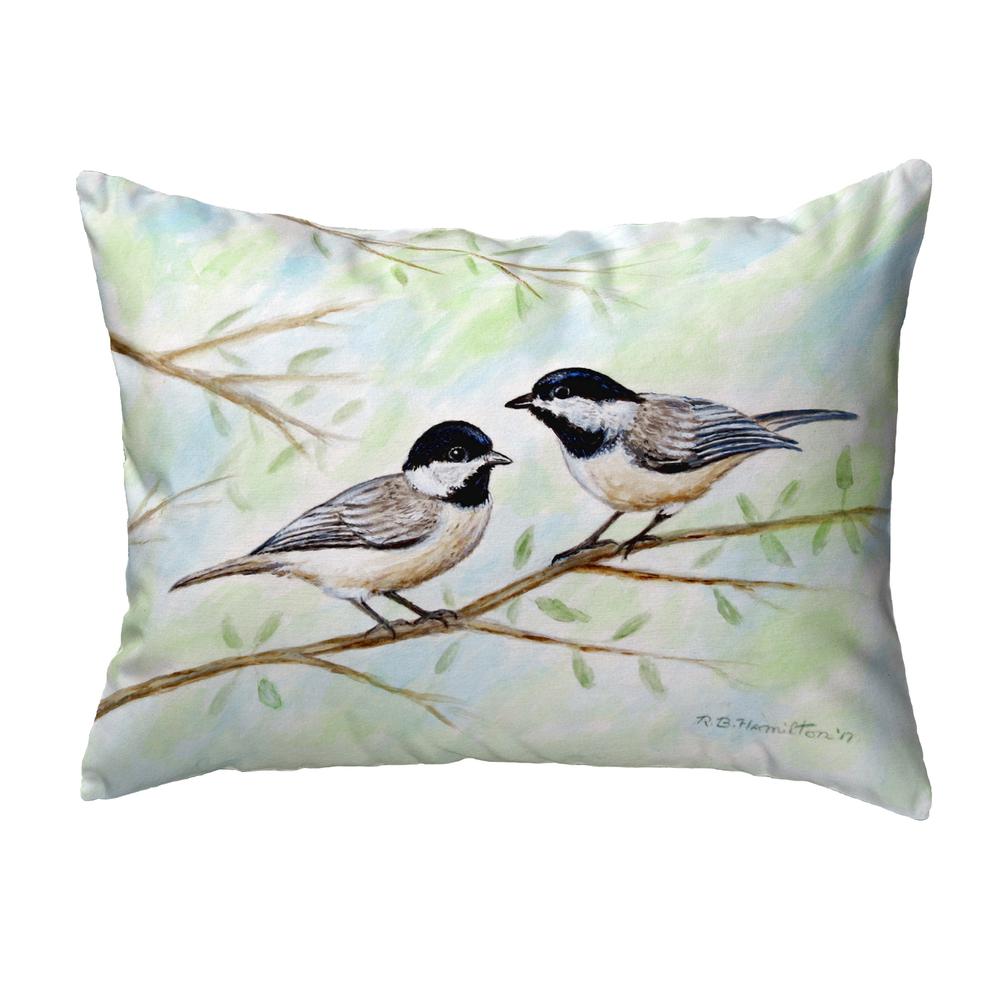Dick's Chickadees No Cord Pillow 16x20. Picture 1