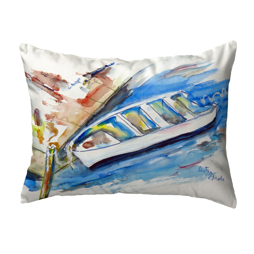 Rowboat at Dock No Cord Pillow 16x20. Picture 1