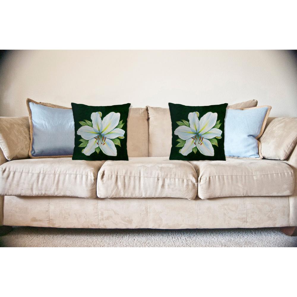 Casablanca Lily No Cord Pillow 18x18. Picture 2