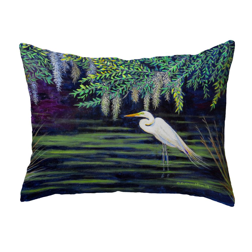 Egret Lagoon Noncorded Indoor/Outdoor Pillow 16x20. Picture 1
