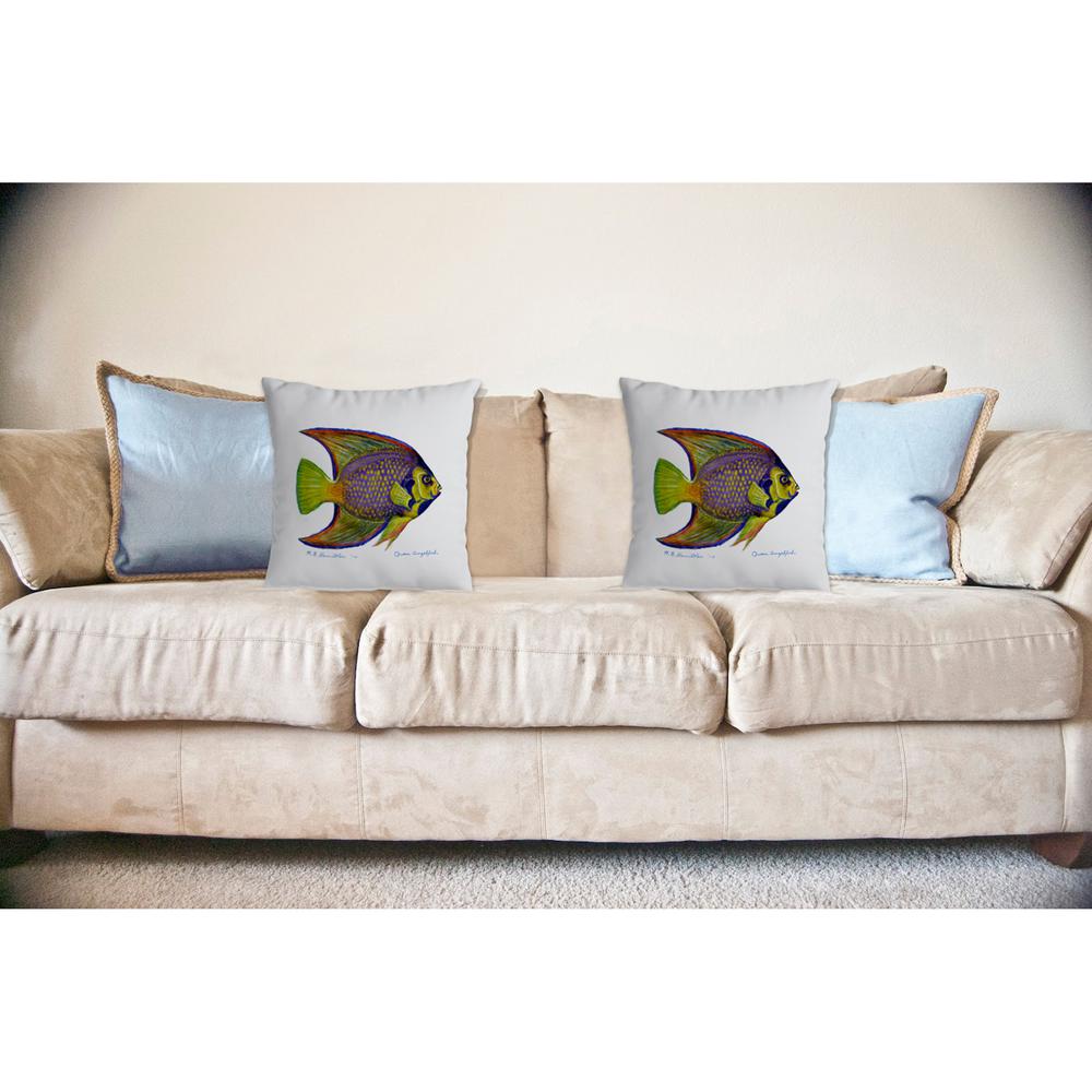 Queen Angelfish No Cord Pillow 18x18. Picture 2